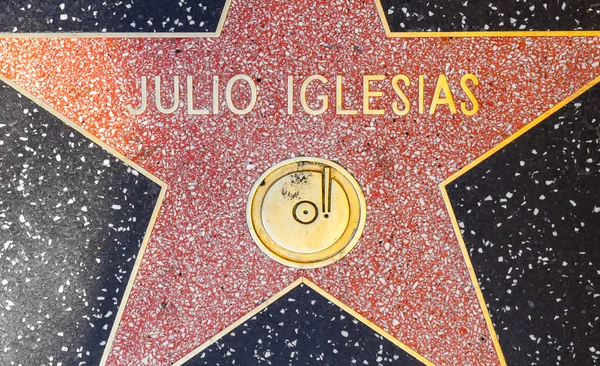 stock image Julio Iglesias star on Hollywood Walk of Fame