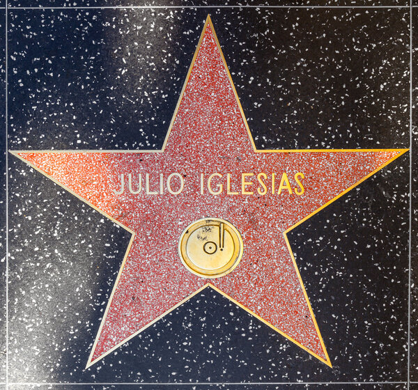 Julio Iglesias star on Hollywood Walk of Fame