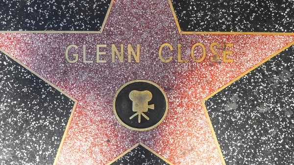Glenn close je hvězda na Hollywoodském chodníku slávy — Stock fotografie