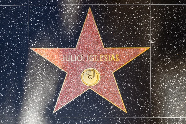 stock image Julio Iglesias star on Hollywood Walk of Fame