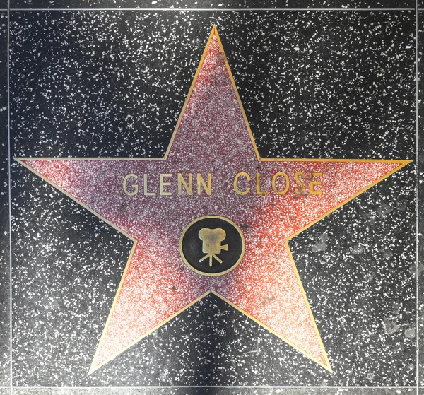 Glenn close je hvězda na Hollywoodském chodníku slávy — Stock fotografie