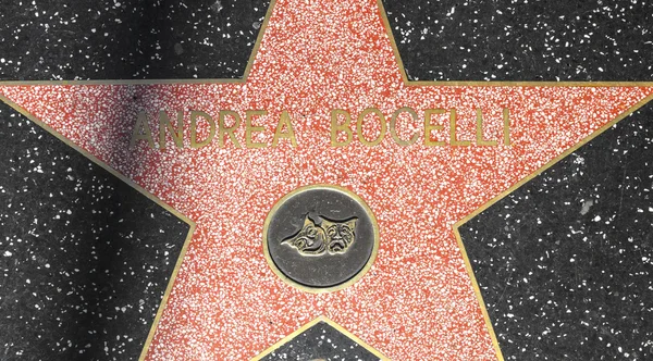 La stella di Andrea Bocelli sulla Hollywood Walk of Fame — Foto Stock