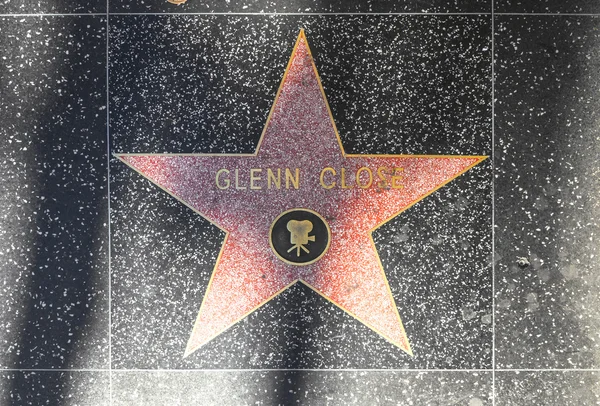 La stella di Glenn Close sulla Hollywood Walk of Fame — Foto Stock