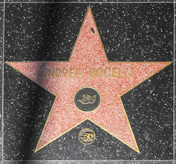 Andrea bocelli hollywood Şöhret Kaldırımı yıldız — Stok fotoğraf