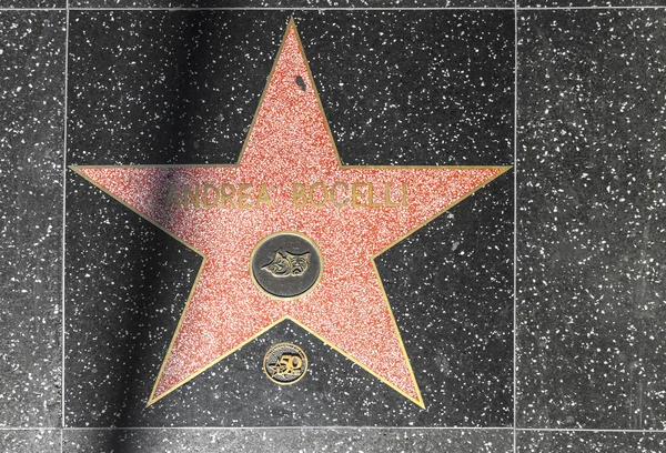 Andrea bocelli's csillag, a hollywood walk of fame — Stock Fotó