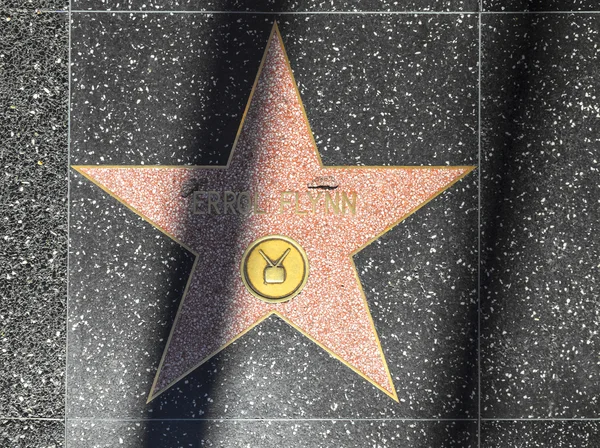 Errol Flynn's star on Hollywood Walk of Fame — Stock Photo, Image