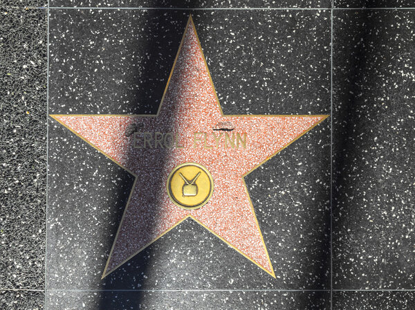 Errol Flynn's star on Hollywood Walk of Fame