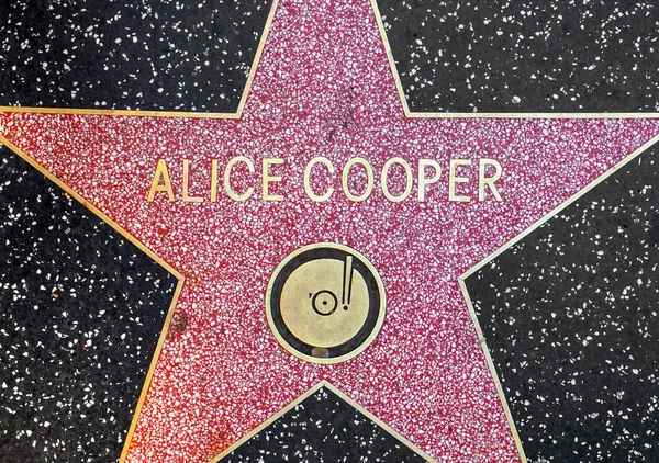 La estrella de Alice Cooper en Hollywood Walk of Fame — Foto de Stock