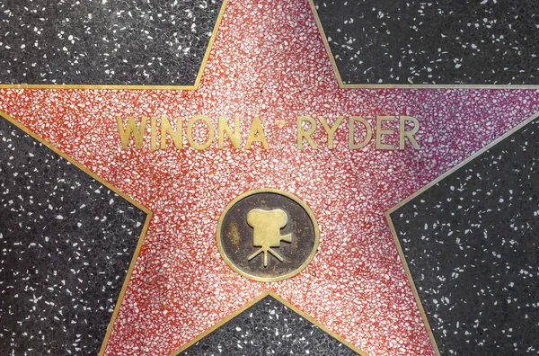 Winona ryders hvězdu na Hollywoodském chodníku slávy — Stock fotografie
