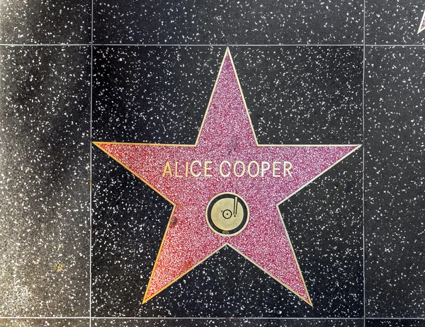 Alice cooper je hvězdou na Hollywoodském chodníku slávy — Stock fotografie