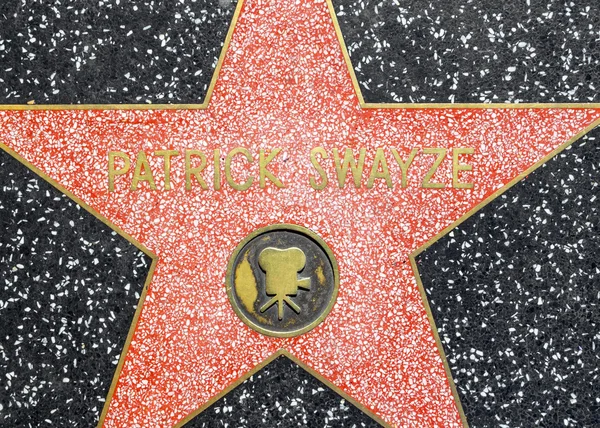 La estrella de Patrick Swayze en Hollywood Walk of Fame — Foto de Stock