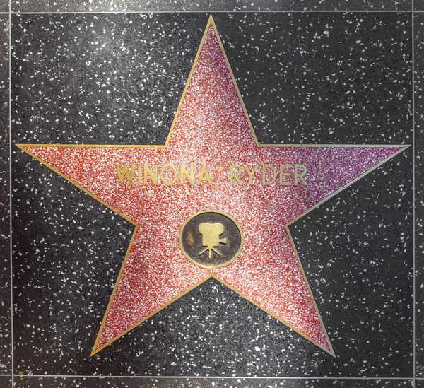Вайнона Ryders зірка на Голлівудська Алея слави — стокове фото