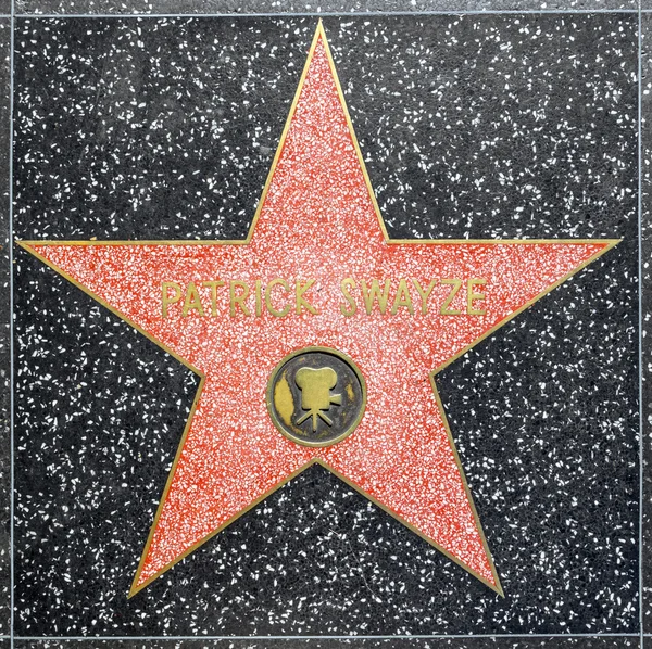 Patrick swayze je hvězdou na Hollywoodském chodníku slávy — Stock fotografie