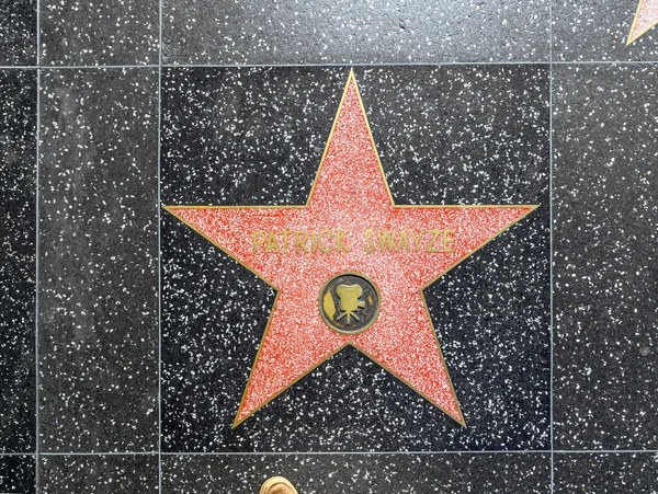 La stella di Patrick Swayze sulla Hollywood Walk of Fame — Foto Stock