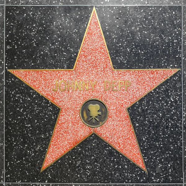 Звезда Джонни Деппа на Голливудской Аллее Славы — стоковое фото