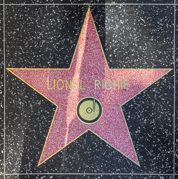 Lionel Richies star on Hollywood Walk of Fame — Stock Photo, Image
