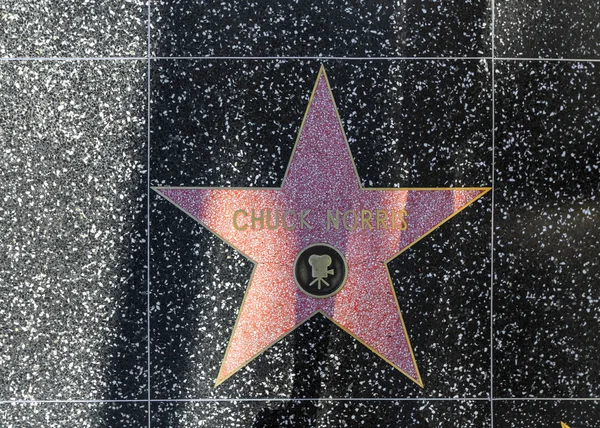 Τσακ Νόρις αστέρι στο hollywood με τα πόδια της φήμης — Φωτογραφία Αρχείου
