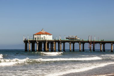 Beautiful Hermosa Beach in California clipart