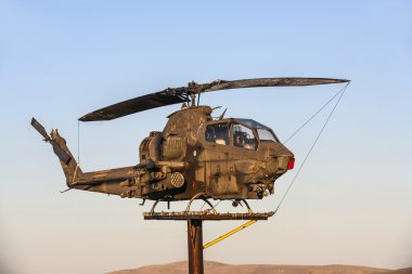 AH-1Cobra Helicopter at Veterans Memorial in Susanville clipart