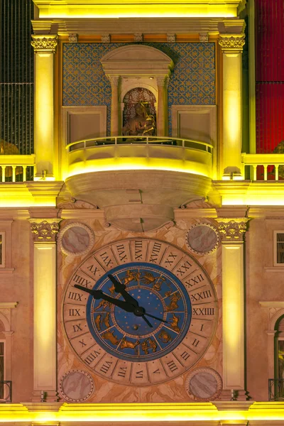 Fachada da torre de relógio do Venetian Resort Hotel & Casino — Fotografia de Stock