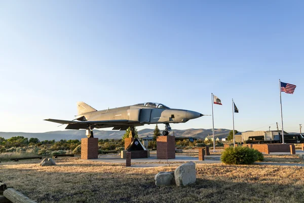 stock image Phantom F4 Fighter at Veterans Memorial in Susanville