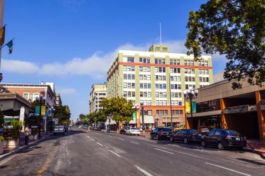 san Diego'da gaz lambası bölgesinde tarihi bir ev cephe