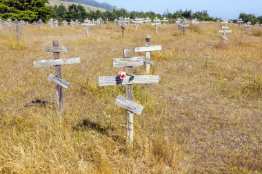 eski tarihi ortodoks mezarlığı fort Ross'un kesişsin