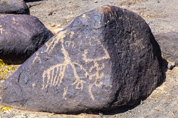 Petroglyph Site, Perto de Gila Bend, Arizona — Fotografia de Stock