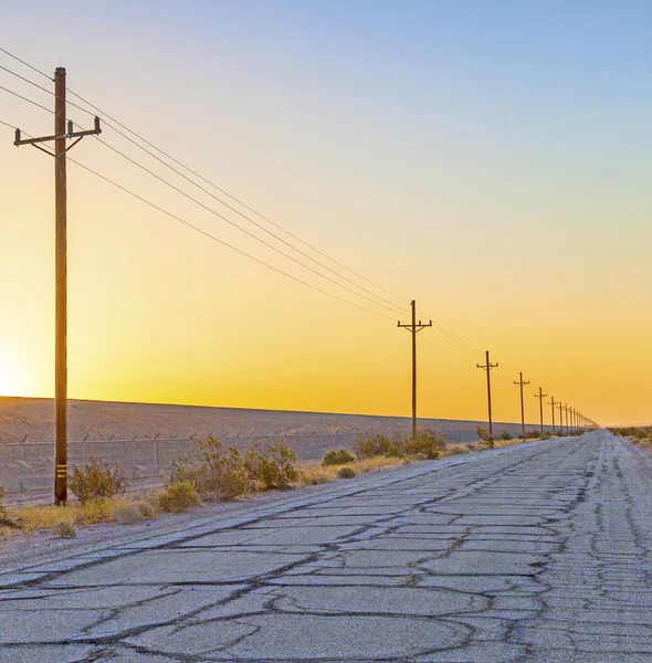 Karadan elektrik hattı — Stok fotoğraf