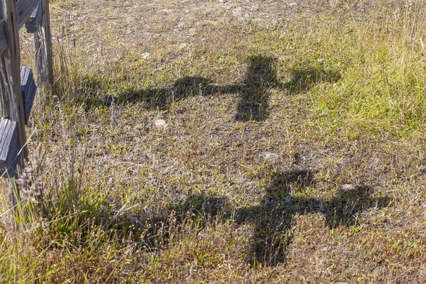 Cruci vechi la cimitirul ortodox istoric din Fort Ross — Fotografie, imagine de stoc