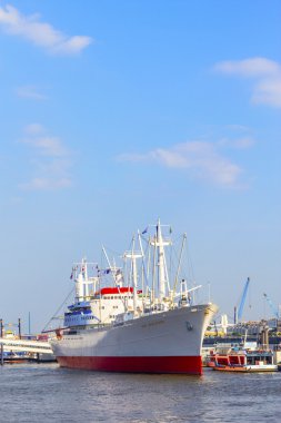 Historic freighter San Diego in Hamburg clipart