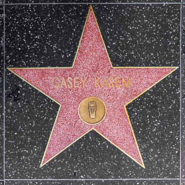 Casey Kasems star on Hollywood Walk of Fame clipart