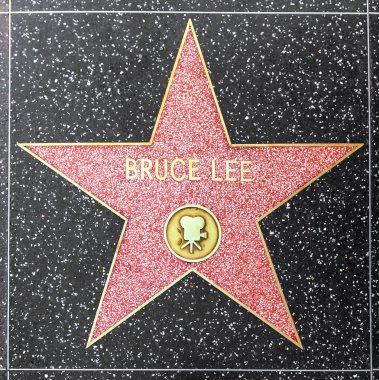 Bruce Lees star on Hollywood Walk of Fame clipart