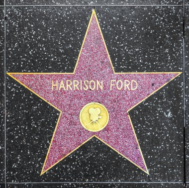 Harrison Ford's star on Hollywood Walk of Fame clipart