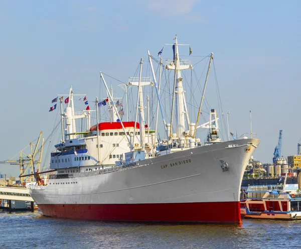 Historic freighter San Diego in Hamburg — Stock Photo, Image