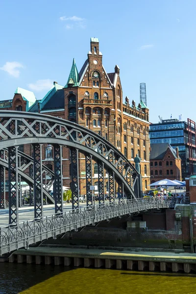 Brooks most w speicherstadt w Hamburgu — Zdjęcie stockowe
