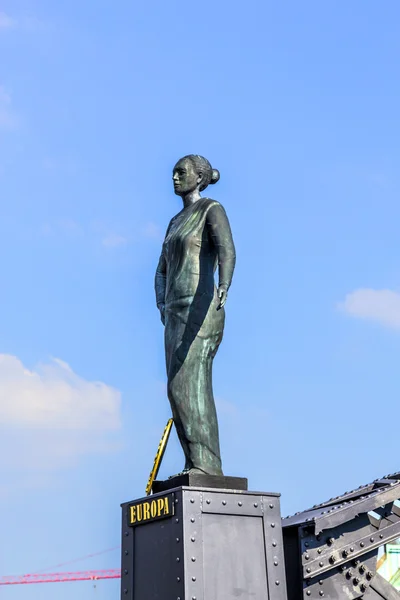 Statue von Europa an der Bachbrücke von Hamburg — Stockfoto