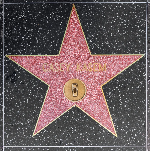 Casey kasems star auf dem hollywood walk of fame — Stockfoto