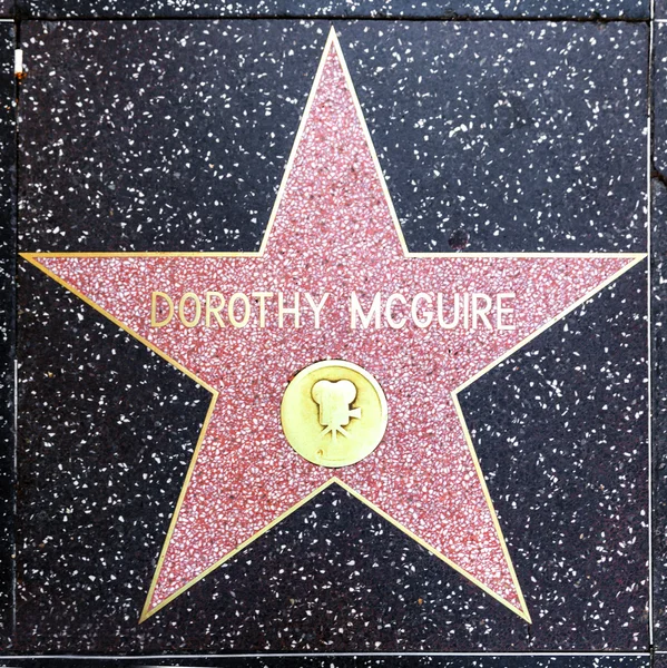 Dorothy Mcguires star on Hollywood Walk of Fame
