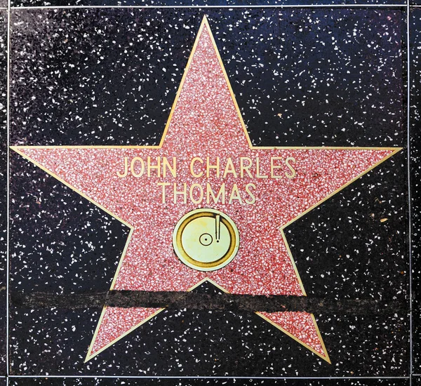Джон Чарльз Томас звезда Голливудской Аллеи Славы — стоковое фото