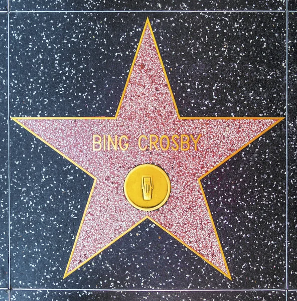 Bing Crosbyovi hvězdu na Hollywoodském chodníku slávy — Stock fotografie