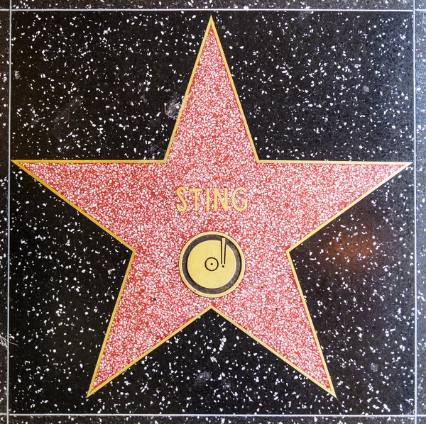 Stings star on Hollywood Walk of Fame — Stock Photo, Image