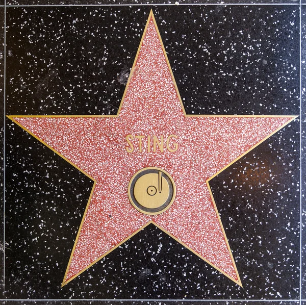 STINGs stjärna på hollywood promenad av berömmelse — Stockfoto
