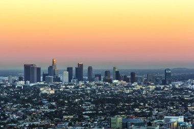 View to downtown Los Angeles in Sunset