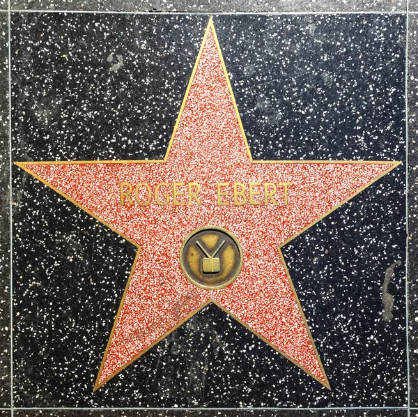 Звезда Роджера Эберта на Голливудской Аллее славы — стоковое фото