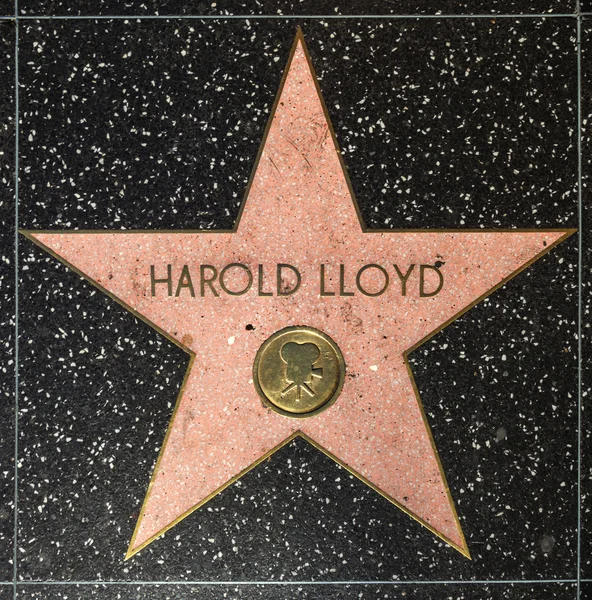 Harold Lloyds star on Hollywood Walk of Fame — Stock Photo, Image