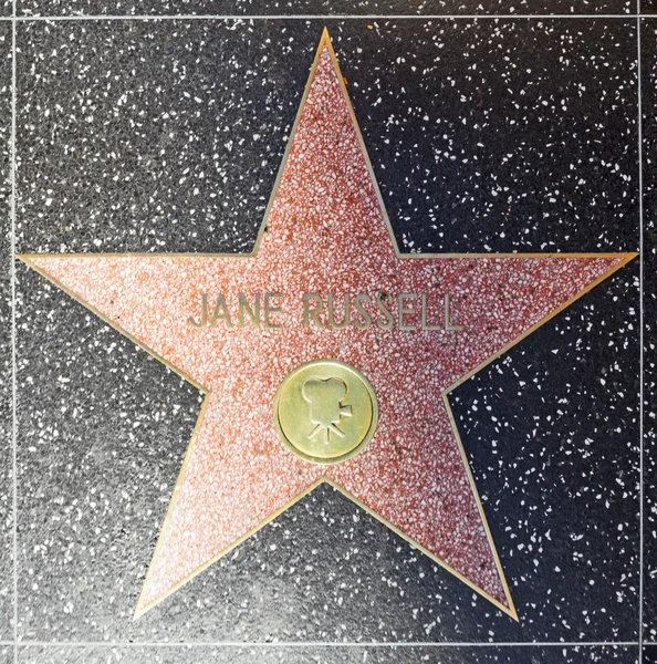 Jane russells yıldızı hollywood Şöhret Kaldırımı — Stok fotoğraf