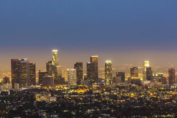 View to downtown Los Angeles by night — Stock Photo, Image