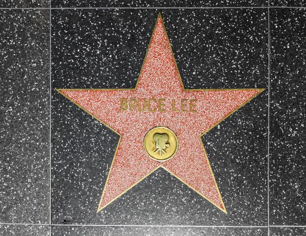 Bruce lees star auf dem hollywood walk of fame — Stockfoto