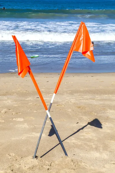 Enseigne interdite à la belle plage de Hermosa en Californie — Photo